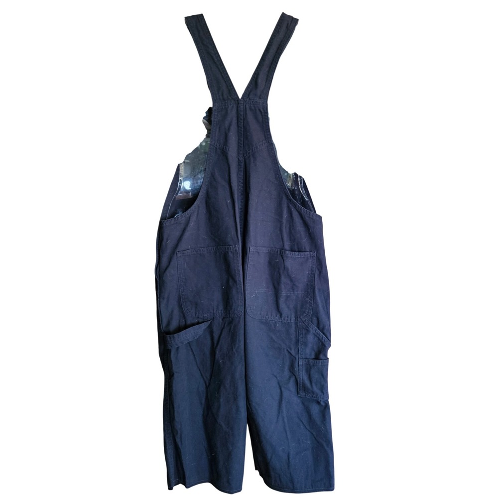 Vans Ground Work Overalls Mens Medium Black Canvas Utility Bib Dungarees Skate